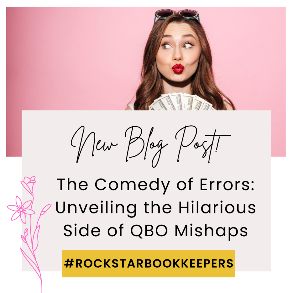 Illustration of comical QuickBooks Online errors portrayed as theatrical acts